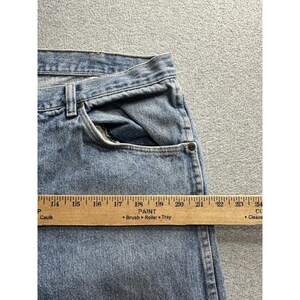 Vaqueros Wrangler para hombre, 36 x 32, lavado claro, pierna recta, cierre de cremallera YKK 9C501 SL imagen 6