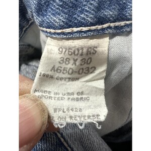 Vintage Wrangler Jeans Mens 38x25 Blue Denim Authentic Straight Leg 97601RS 90s image 2