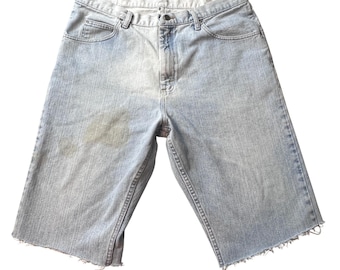 Pantalones cortos Wrangler vintage para hombre, talla 38, color azul, corte relajado, vaqueros cortos, estilo Y2K 97601SB