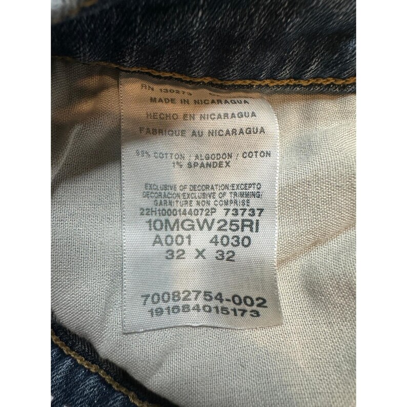 Wrangler Relaxed Fit Mens Jeans 32x32 (30x31) Blue Denim Distressed 10MGW25RI image 4