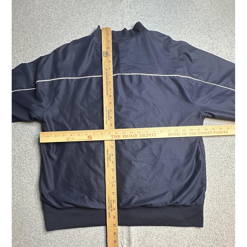 Giacca a vento vintage Fila da uomo, blu, con mezza zip, foderata, stile sportivo immagine 6