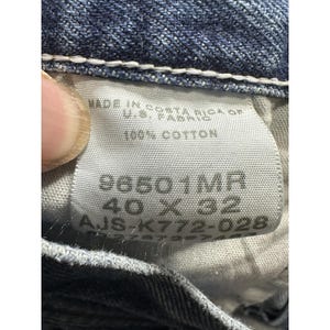 Vintage Wrangler Jeans Mens 40x32 (38x31) Blue Denim Straight USA 96501MR 90s image 2