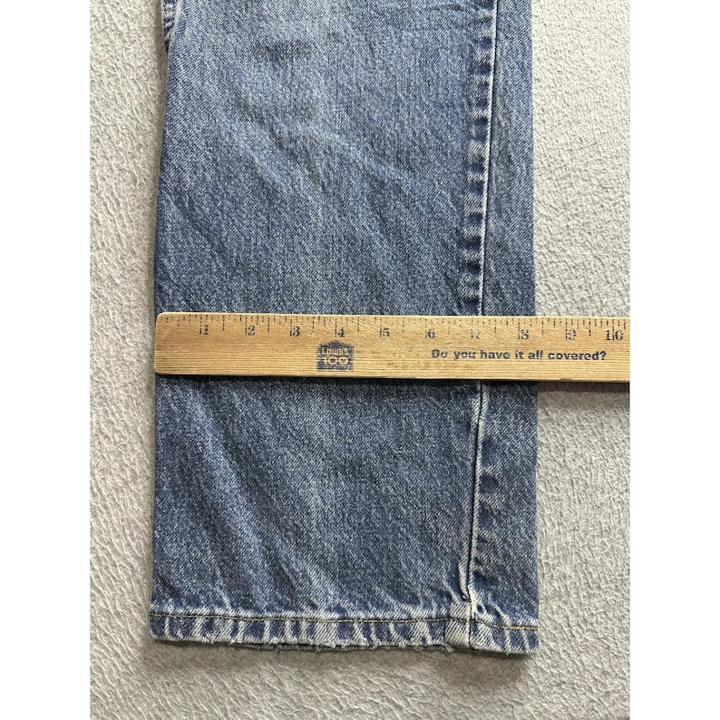 Wrangler Jeans Mens 32x31 Blue Denim Straight Leg Zip Fly YKK Red Tab 5-Pocket image 9