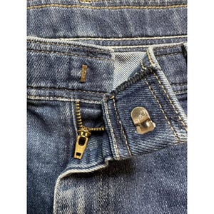 Vintage Wrangler Jeans Herr 37x27 Blå Denim Raka Ben Mellantvätt 70-80-tal bild 9
