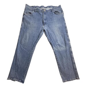 VTG Wrangler 85900LW Relaxed Straight Jeans Herren 40x27 Medium Wash Blue Denim Bild 2