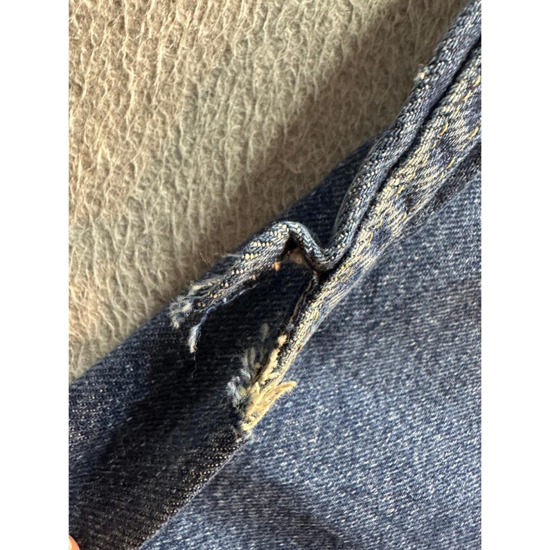 VTG Wrangler 96501MR Jeans Mens 33x30 (31x29) Blue Denim Straight Fit Classic image 5