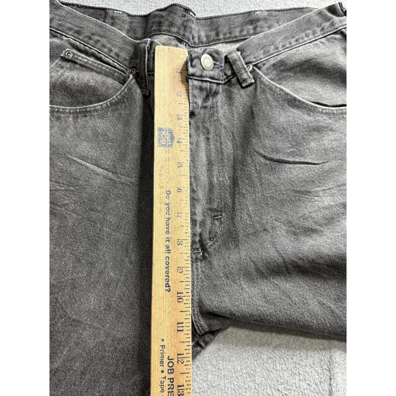 Vintage Wrangler Jeans Mens 34x30 Black Straight Leg Made in USA 90s 96501BK image 7