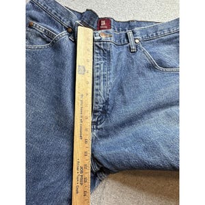 Wrangler Jeans Mens 38x32 (37x30) Blue Relaxed Straight Leg Fit 3MWZGK Denim image 8
