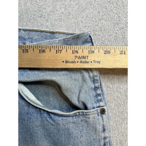 Vaqueros holgados vintage Wrangler 96501SL para hombre, 36 x 30, lavado claro, azul, EE. UU., años 90 imagen 8