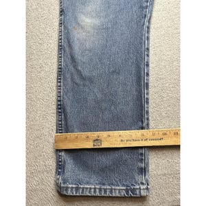 Wrangler Jeans Mens 38x32 (37x30) Blue Relaxed Straight Leg Fit 3MWZGK Denim image 6