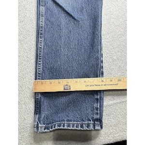 VTG Wrangler Jeans Mens 36x32 Blue Authentic Five Pocket Straight Denim 96501MR image 9