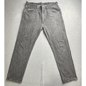 Vintage Wrangler Jeans Mens 34x30 Black Straight Leg Made in USA 90s 96501BK image 4