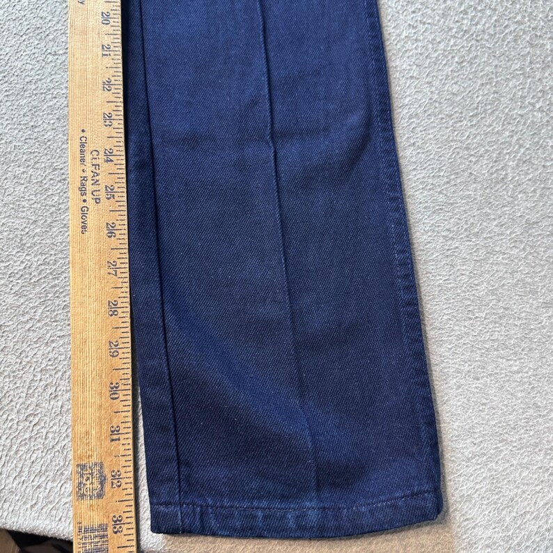 Vintage Wrangler Jeans Damen 1 Indigo Cowboy Cut 14MWZDT Tapered Leg Denim USA Bild 8