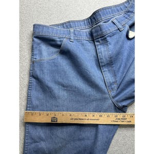VTG Wrangler Jeans Mens 38x25 Blue Straight YKK Zip Classic Denim Pants Durable image 8