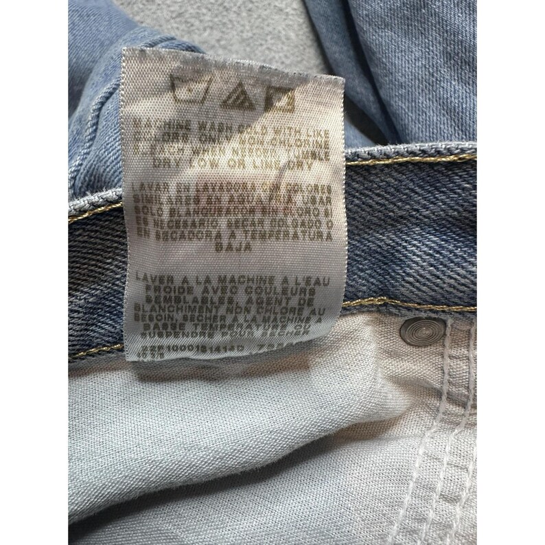 Wrangler Jeans Mens 38x34 (37x32) Light Wash Blue Straight Leg Denim Comfort image 12