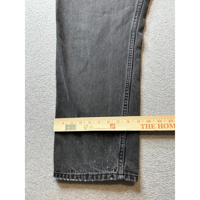 VTG Wrangler Jeans Mens 40x30 (38x28) Black Comfort Fit Straight Leg YKK 97601CB image 16