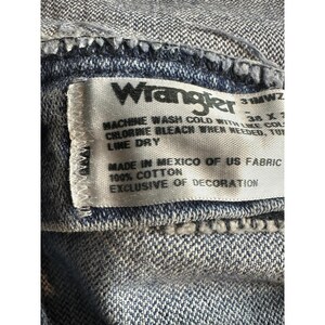 Wrangler Jeans Mens 38x32 (37x30) Blue Relaxed Straight Leg Fit 3MWZGK Denim image 15