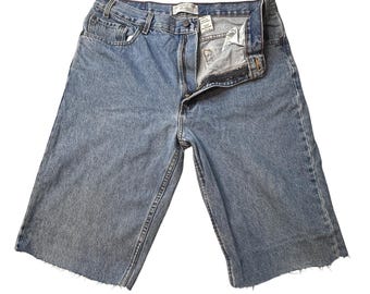 Vintage Levi's  Strauss Jorts Mens 38 Jeans Shorts Blue Denim Baggy Cut Off Y2K