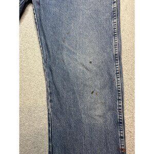 Wrangler Jeans Mens 38x32 (37x30) Blue Relaxed Straight Leg Fit 3MWZGK Denim image 3