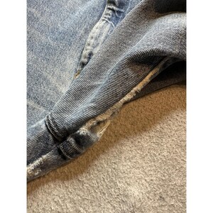 VTG Wrangler Jeans Mens 36X30 Blue Denim Straight Leg Distressed Workwear YKK image 7