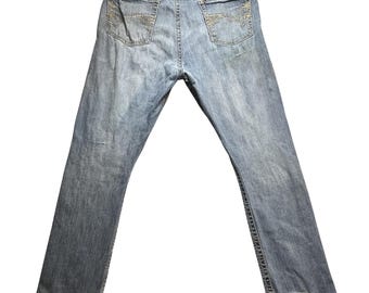 VTG Wrangler 20X Jeans Mens Blue 35x30 Wash Straight Leg Western Denim Casual