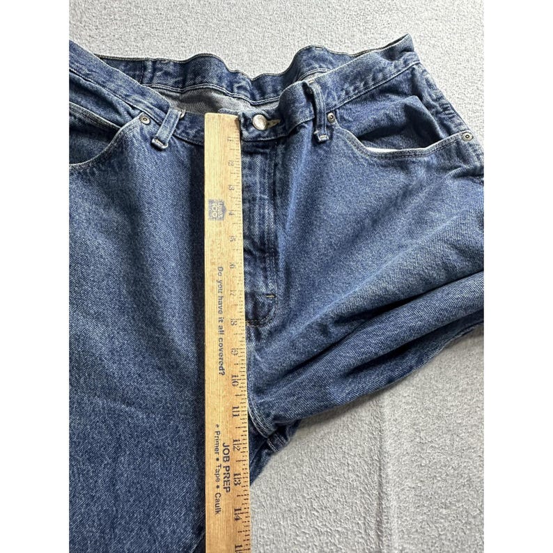 Wrangler-jeans heren 36 x 31 blauw denim, rechte pijpen YKK-rits, authentiek rood label afbeelding 7