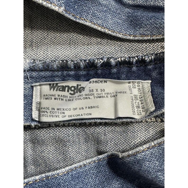 Wrangler 936DEN ジーンズ メンズ 36x30 ブルーデニム ストレートレッグ カウボーイ ウエスタンブーツカット 画像 3