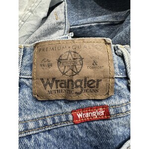 Vintage Wrangler Jeans Mens 38x25 Blue Denim Authentic Straight Leg 97601RS 90s image 7