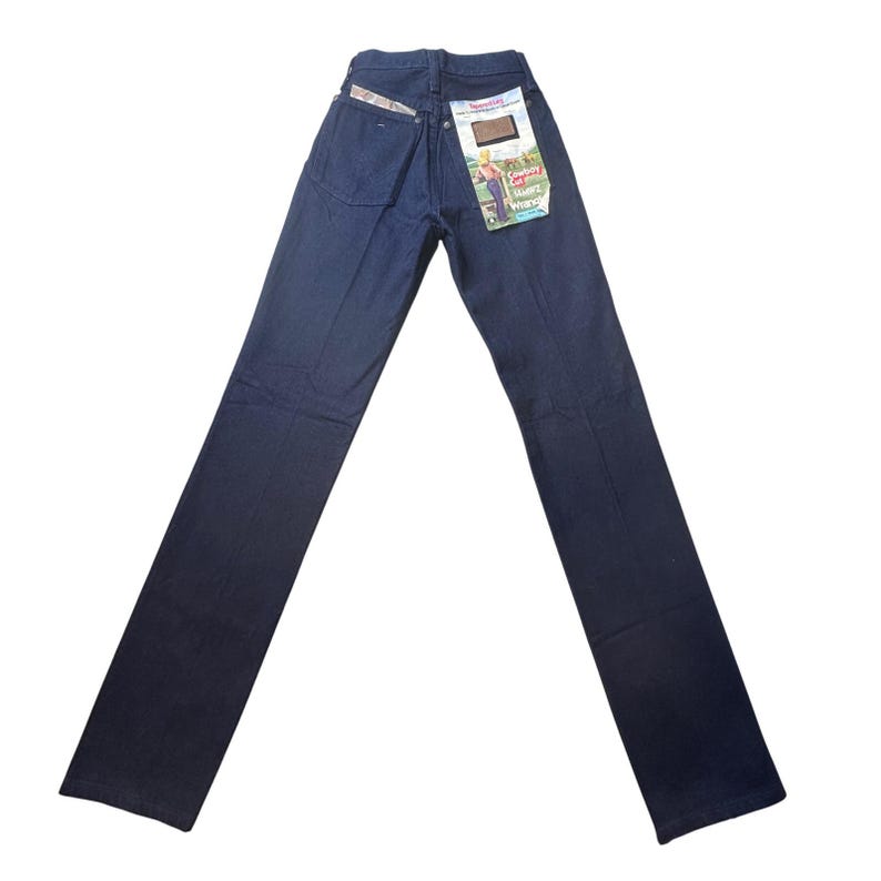 Vintage Wrangler Jeans Damen 1 Indigo Cowboy Cut 14MWZDT Tapered Leg Denim USA Bild 2