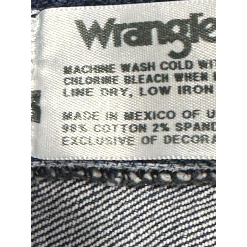 VTG Wrangler Jeans Mens 36x30 (35x28) Blue 937STR Straight Leg Denim Western image 4