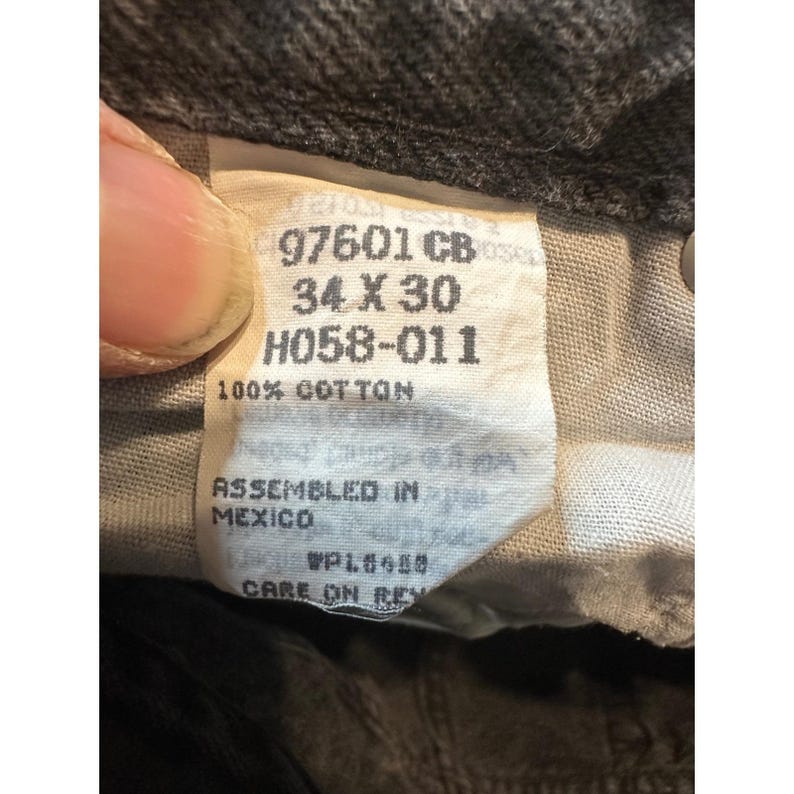 VTG Wrangler 97601CB ジーンズ メンズ 34x30 (32x28) チャコールグレー デニム クラシックフィット 画像 4