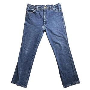 VTG Wrangler Jeans Mens 36x30 (35x28) Blue 937STR Straight Leg Denim Western image 2