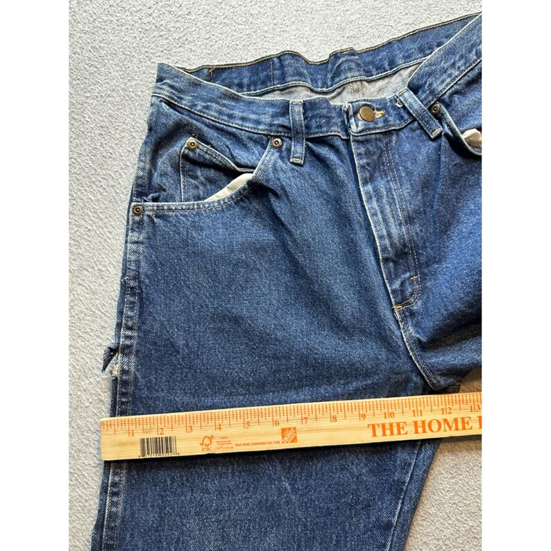 VTG Wrangler 96501MR Jeans Mens 33x30 (31x29) Blue Denim Straight Fit Classic image 13