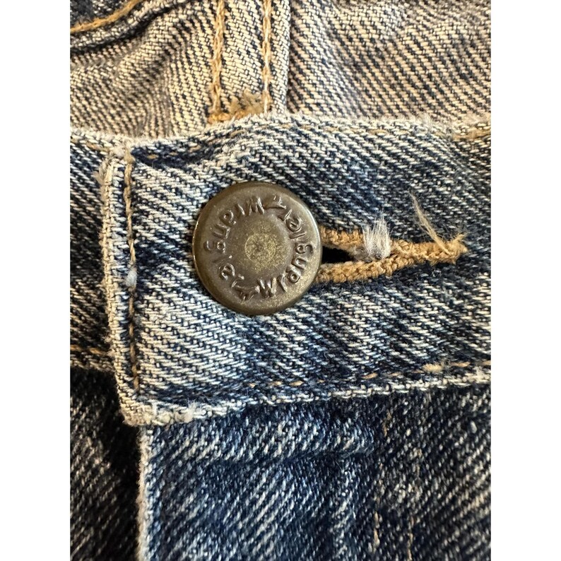 Vintage Wrangler Jeans Mens 36x30 (34x28) Blue 96501DK Relaxed Fit Denim USA 90s image 6