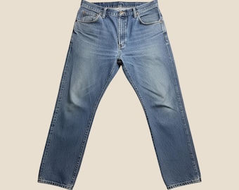 Wrangler Jeans Mens 36x31 Hero Regular Fit Blue Straight Leg Denim Western