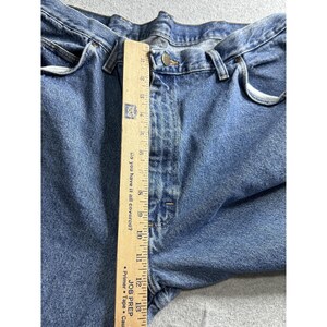 Wrangler Jeans Mens 40x30 Relaxed Fit Straight Leg YKK Zip Vintage Style Denim P image 9