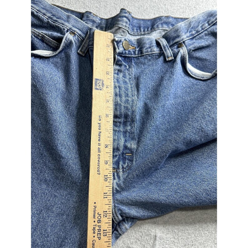 Wrangler Jeans Mens 40x30 Relaxed Fit Straight Leg YKK Zip Vintage Style Denim P image 9