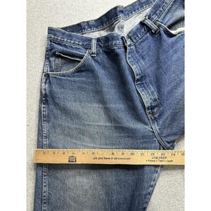 Vintage Wrangler Jeans Mens 40x32 (38x31) Blue Denim Straight USA 96501MR 90s image 8