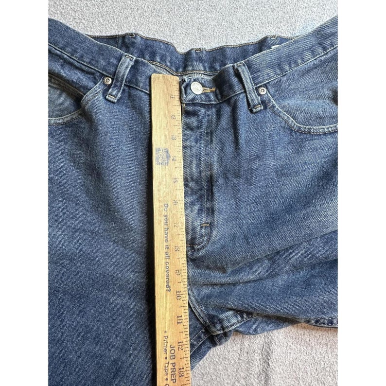 Vintage Wrangler 9760WDR Relaxed Straight Jeans Mens 36x29 Blue Denim 90s image 7