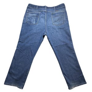 Vintage Wrangler Jeans Herr 37x27 Blå Denim Raka Ben Mellantvätt 70-80-tal bild 1