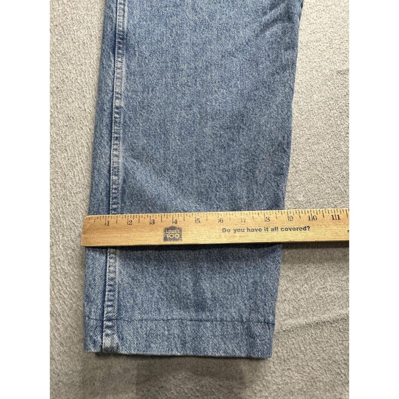 Vintage Wrangler Jeans Mens 38x25 Blue Denim Authentic Straight Leg 97601RS 90s image 12