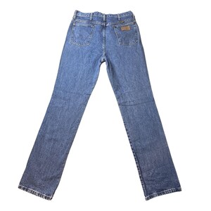 Vintage Wrangler Jeans Mens 35x36 (33x34) Blue Cowboy Cut Straight Leg Denim USA image 2