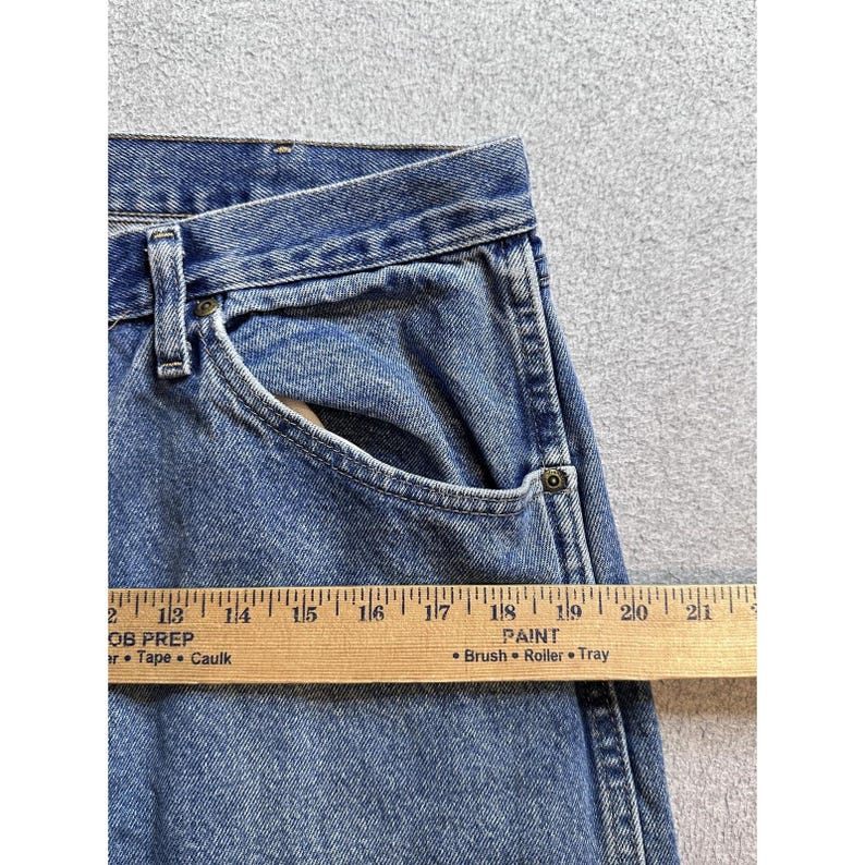 Wrangler 96501DS Jeans Mens 34x30 (32x29) Medium Wash Blue Regular Straight image 7
