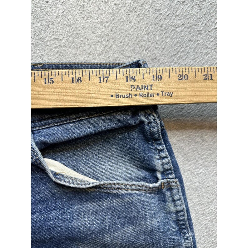 Vintage Wrangler Jeans Herr 37x27 Blå Denim Raka Ben Mellantvätt 70-80-tal bild 8