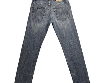 Levis 508 Jeans Boys 14 Tapered Fit Distressed Denim Button Zip Vintage Style
