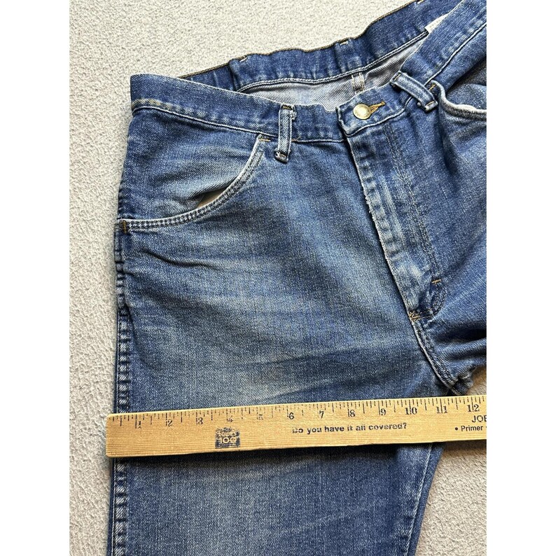 Wrangler authentische Jeans Herren 34x29 (32x27) Medium Wash Blau Denim mit geradem Bein Bild 5