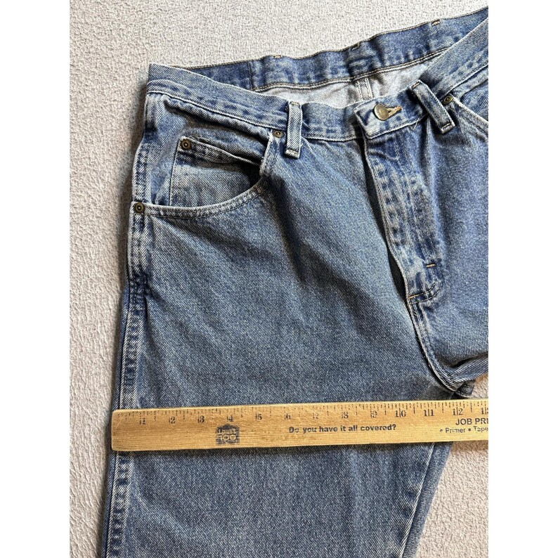 Wrangler 96501DS Jeans Mens 34x30 (32x29) Medium Wash Blue Regular Straight image 5