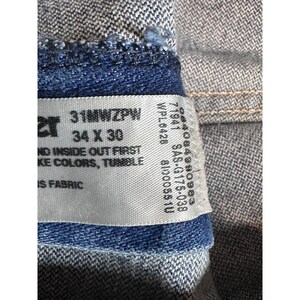 Wrangler 31MWZPW relaxte fit jeans heren 34 x 30 (34 x 28) blauw denim werkkleding gebeitst afbeelding 8
