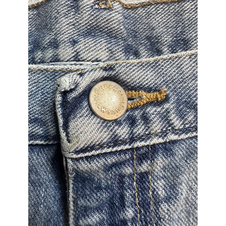 VTG Wrangler Hero Jeans Mens 40x32 (40x30) Light Wash Denim Straight Leg 97601VR image 9