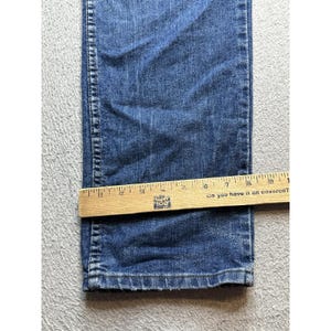Wrangler authentische Jeans Herren 34x29 (32x27) Medium Wash Blau Denim mit geradem Bein Bild 4